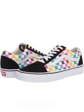 Vans Old Skool Checkerboard Low-top Sneaker in Black Multicolor